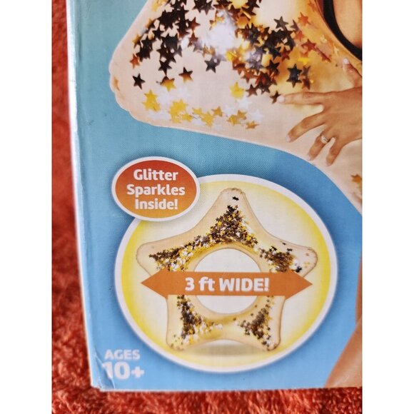 Pool - Water-  Star Glitter Float, 3 Ft Wide, 10 Yrs + , Summer - New - Picture 3 of 5